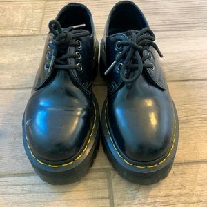 Dr Martens 1461 smooth leather platform shoe.